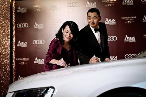 Chow Yun Fat and his wife